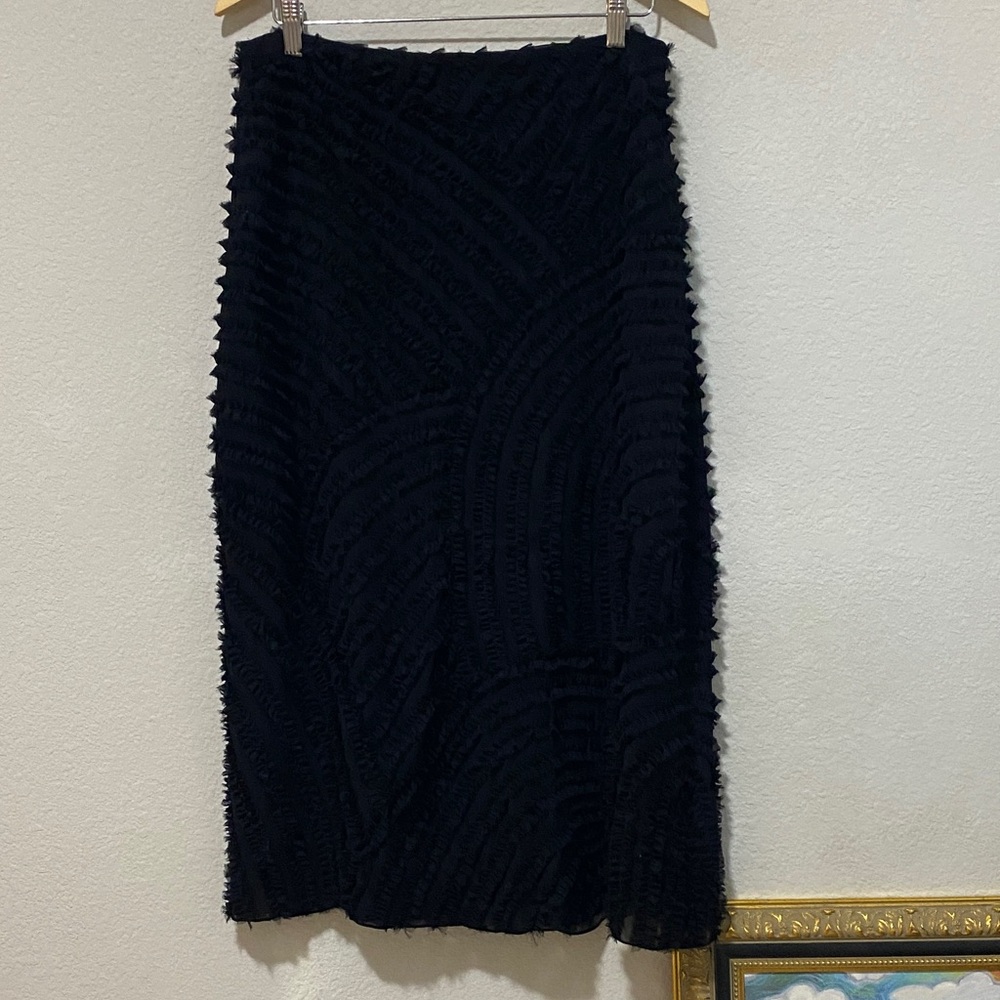 Jackie‎ Jon New York Elegant Black Textured Skirt